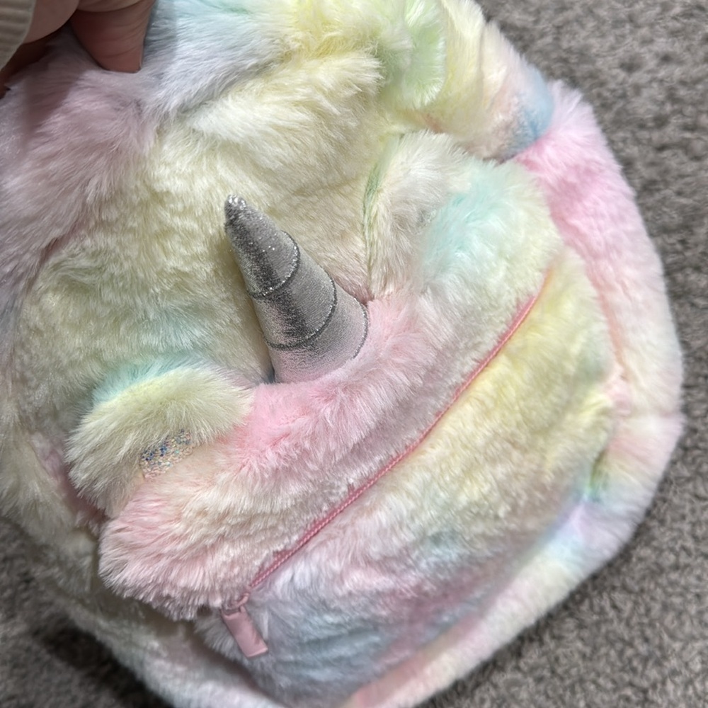 Claire's Pastel Unicorn Backpack - Picture 7 of 7